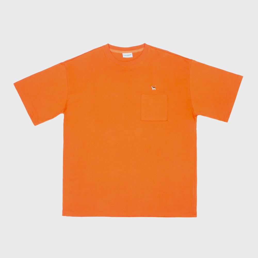 pocket t shirt beagle orange (80% OFF)